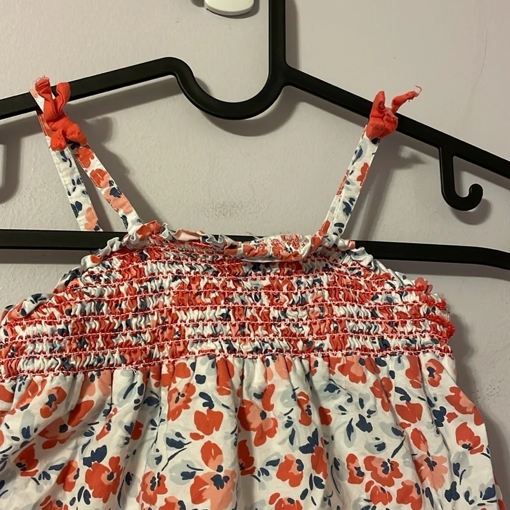 Tommy Bahama Floral Smocked Top Onesie Bodysuit Sleeveless size 18 months